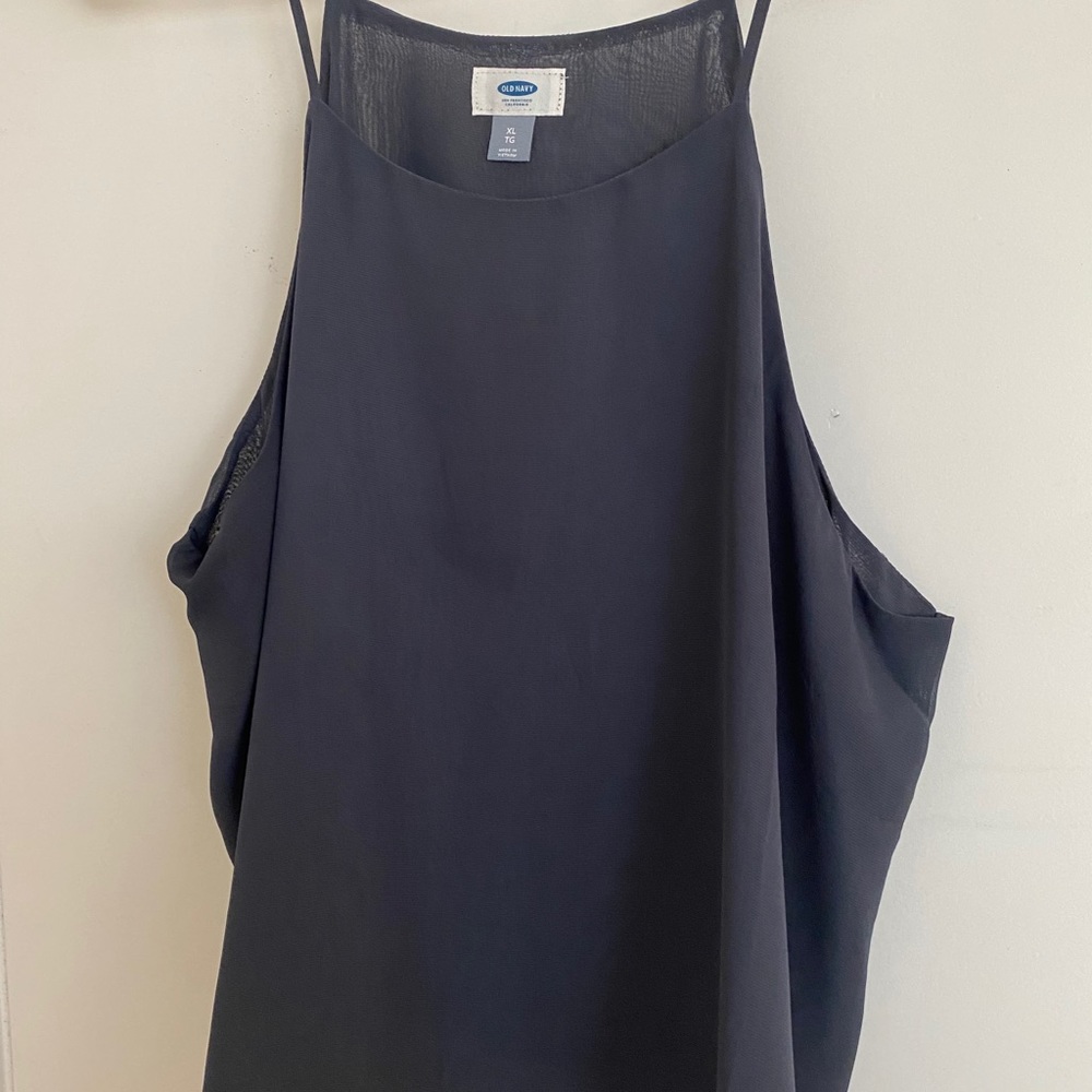 Old Navy Dark Gray Racerback Halter Top